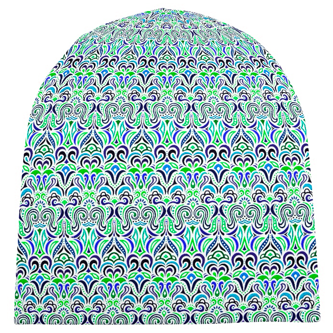 Green - Turquoise - Blue Velvet Hat