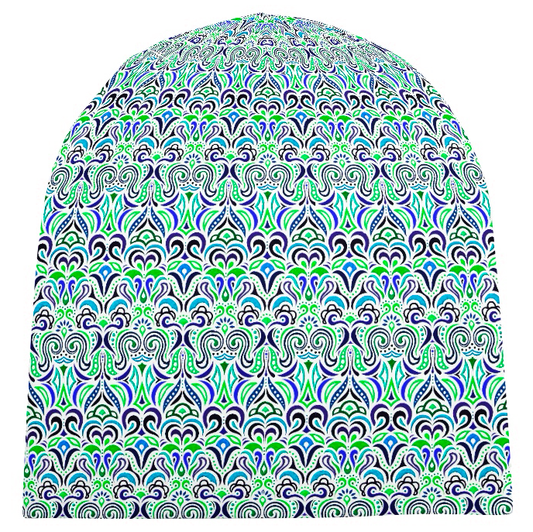 Green - Turquoise - Blue Velvet Hat