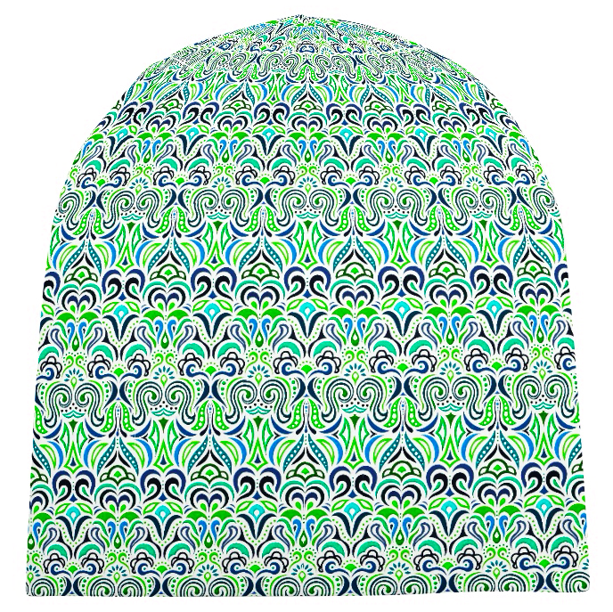 Green - Turquoise - Blue Velvet Hat