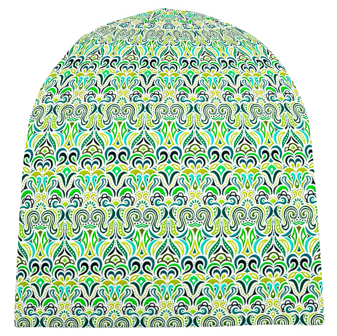 Green - Turquoise - Chartreuse Velvet Hat