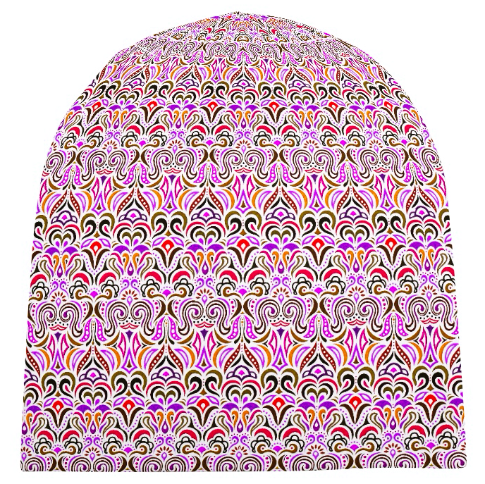 Purple - Orange - Red Velvet Hat