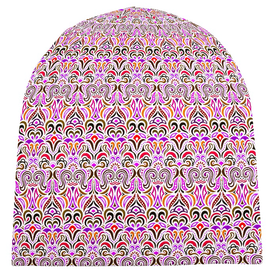 Purple - Orange - Red Velvet Hat