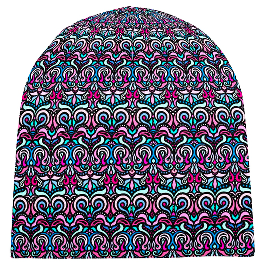 Pink - Blue - Turquoise Velvet Hat
