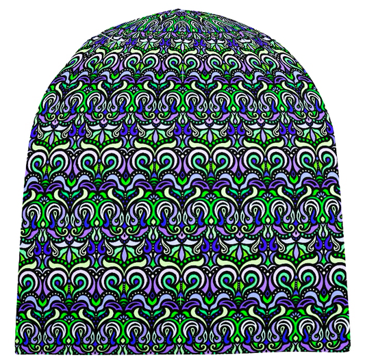 Green - Blue - Purple Velvet Hat