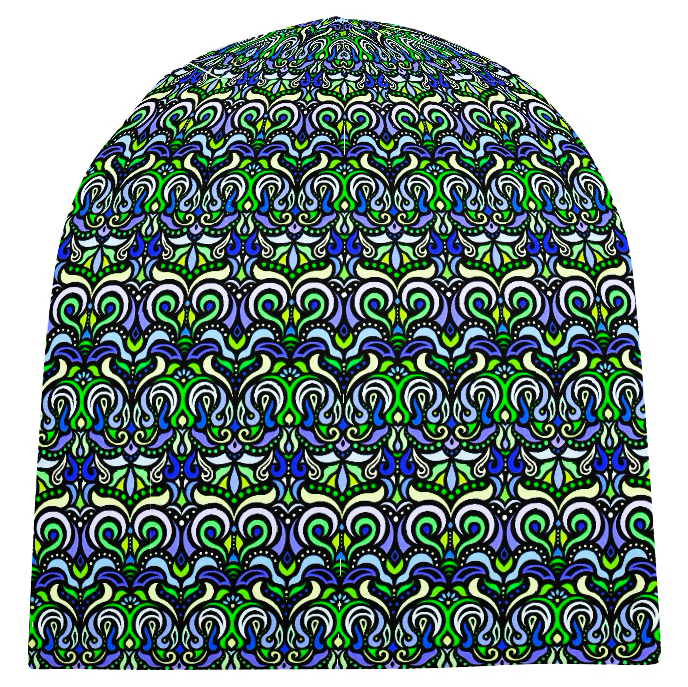 Green - Blue Velvet Hat