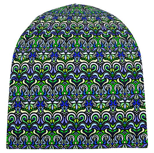 Green - Blue Velvet Hat