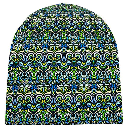 Green - Blue - Yellow Velvet Hat