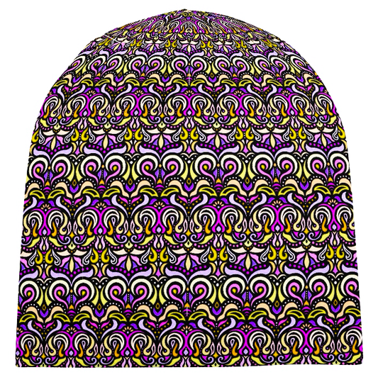 Purple - Yellow - Fuchsia Velvet Hat
