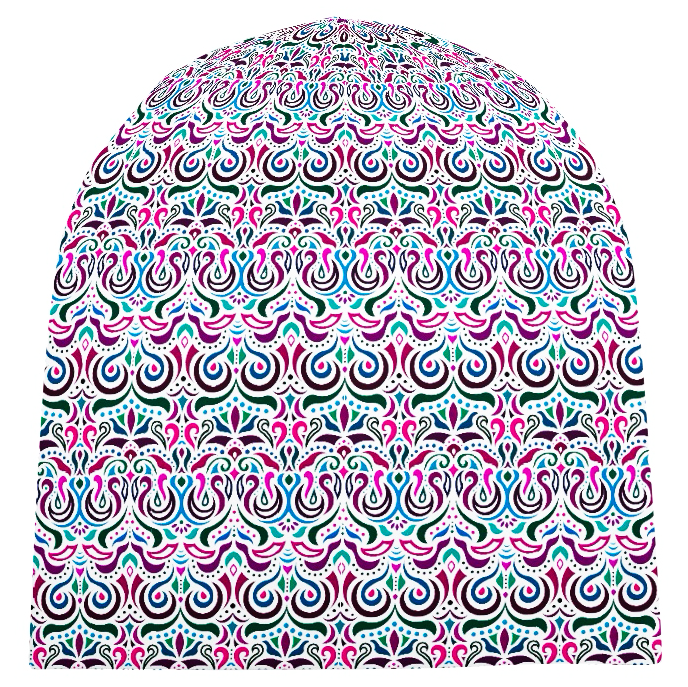 Pink - Turquoise - Blue Velvet Hat