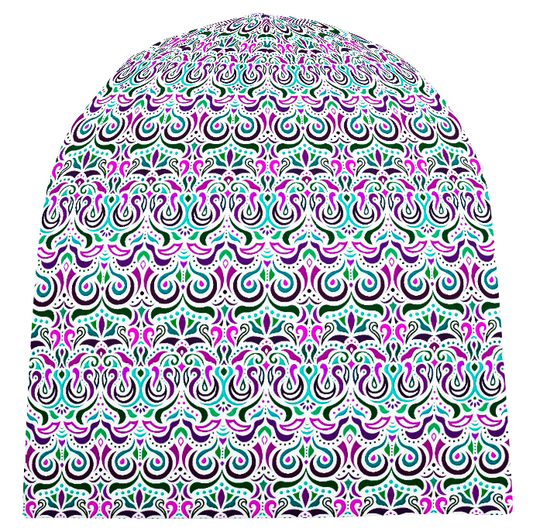 Pink - Turquoise - Green Velvet Hat