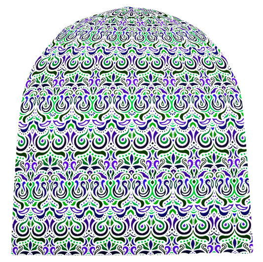 Blue - Turquoise - Green Velvet Hat