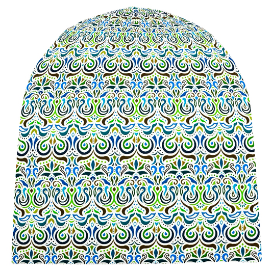 Blue - Green - Brown Velvet Hat