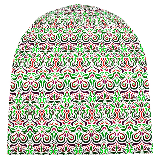 Red - Green - Burgundy Velvet Hat