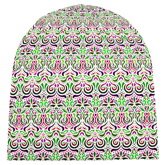 Pink - Green - Purple Velvet Hat