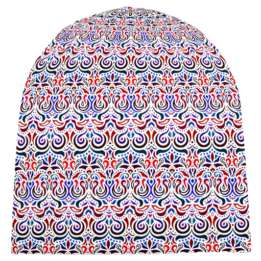 Red - Blue Velvet Hat