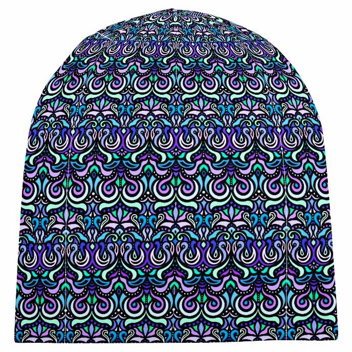 Turquoise - Blue - Purple Velvet Hat