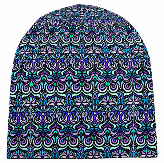 Turquoise - Blue - Purple Velvet Hat
