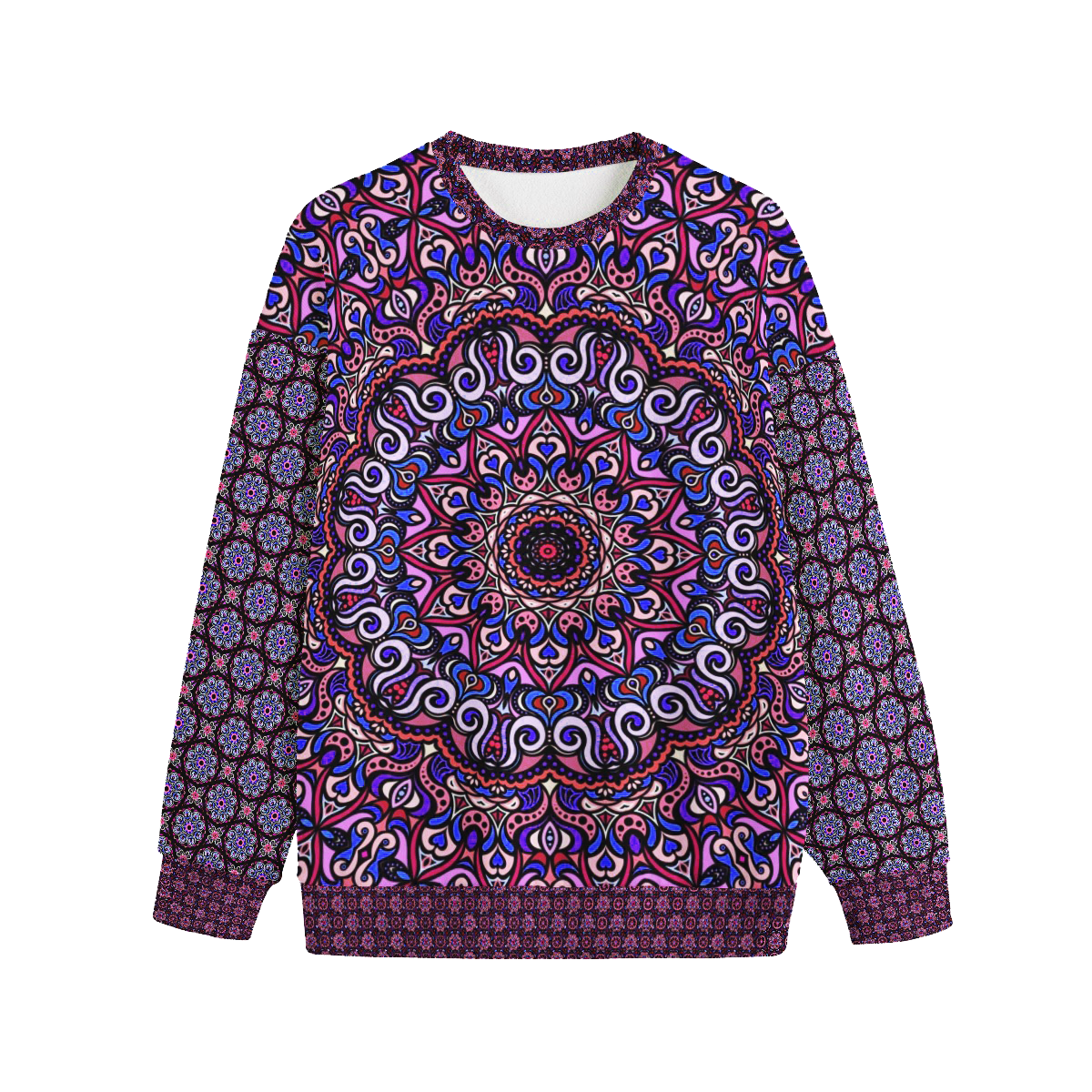 Red - Purple - Blue Fleece Sweatshirt
