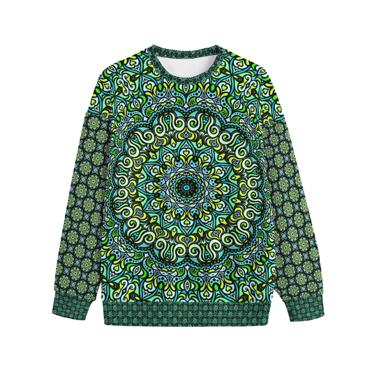Green - Turquoise Fleece Sweatshirt