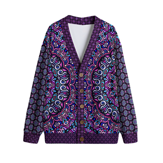 Purple - Pink - Blue Fleece Cardigan