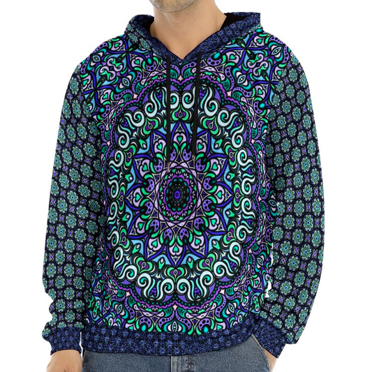 Purple - Blue - Turquoise Crushed Velvet Hoodie
