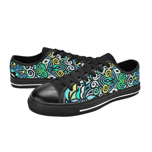 Peace Mandala Canvas Kid's Shoes