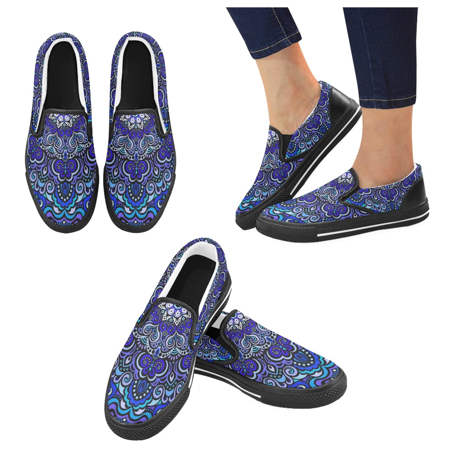 Eternity Mandala Slip-on Canvas Kid's Shoes