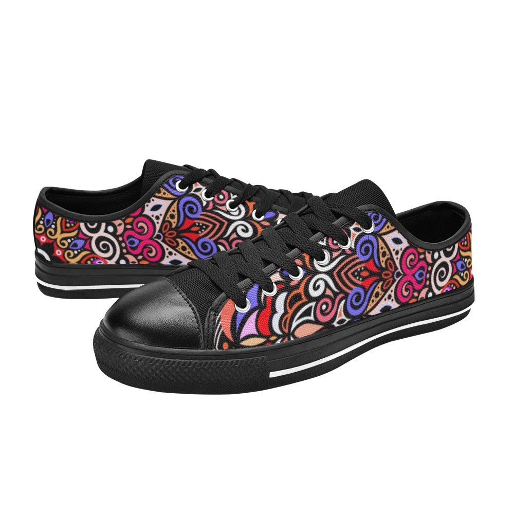 Peace Mandala Canvas Kid's Shoes