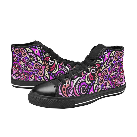 Serenity Mandala High Top Canvas Kid's Shoes