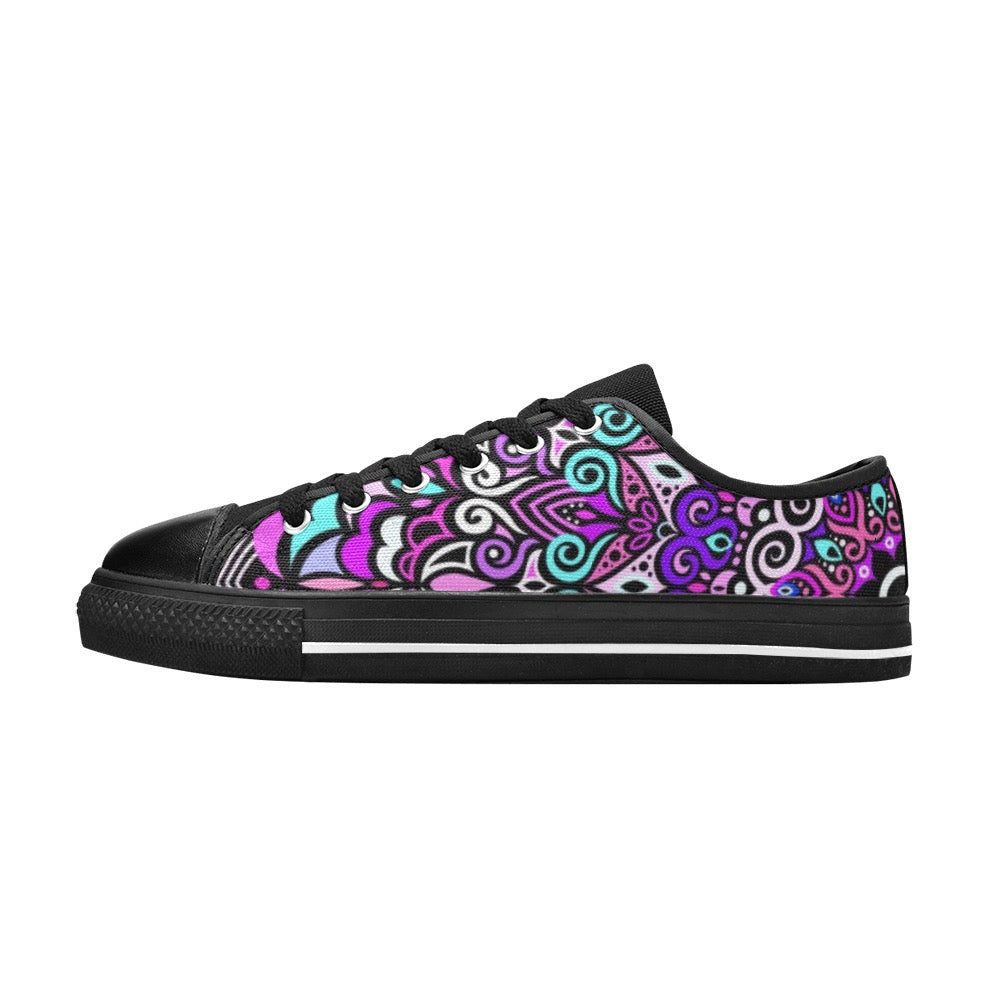 Peace Mandala Canvas Kid's Shoes