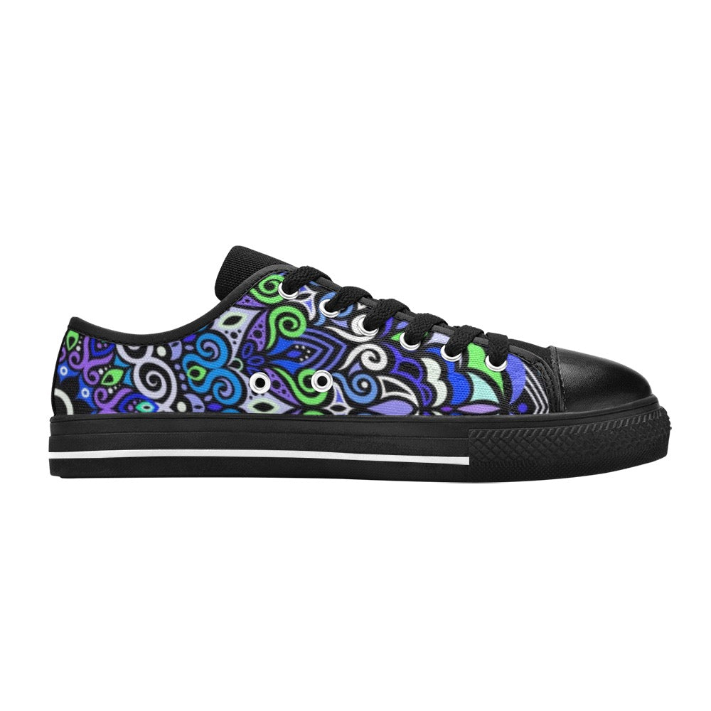 Peace Mandala Canvas Kid's Shoes