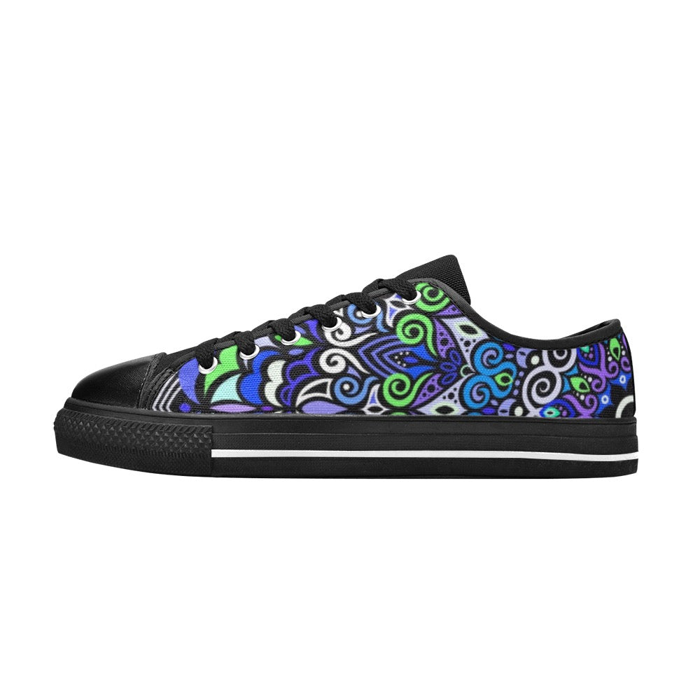 Peace Mandala Canvas Kid's Shoes