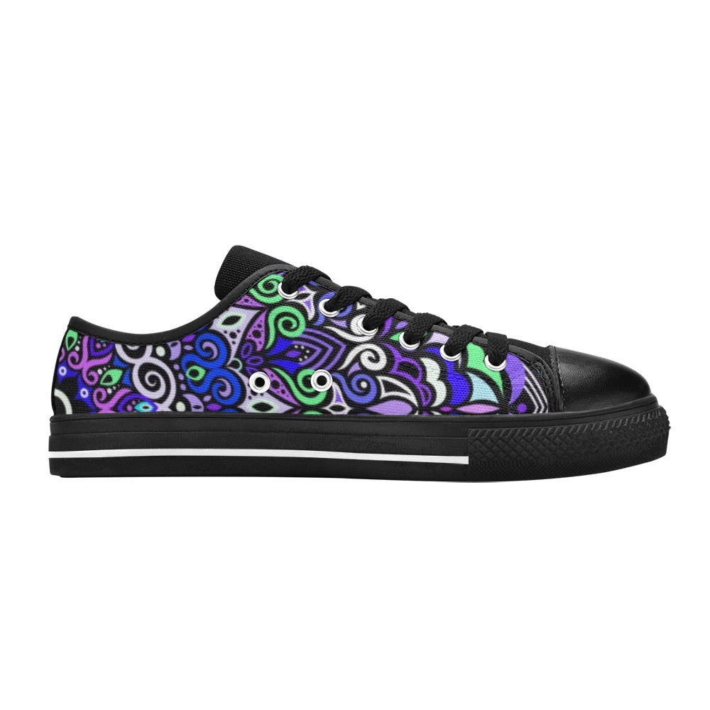 Peace Mandala Canvas Kid's Shoes