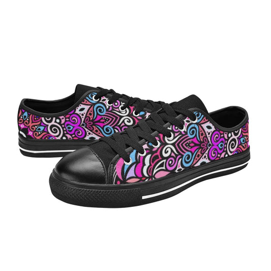 Peace Mandala Canvas Kid's Shoes