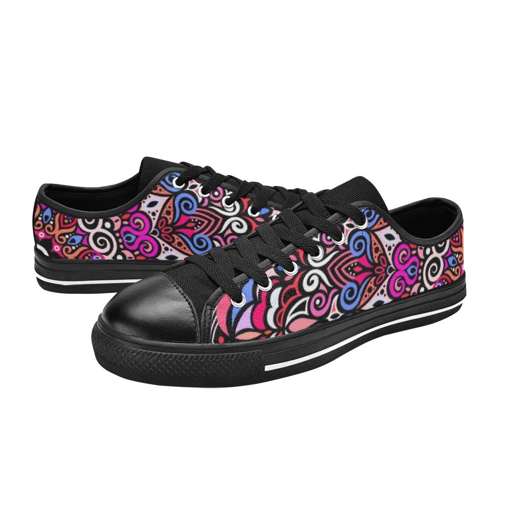 Peace Mandala Canvas Kid's Shoes