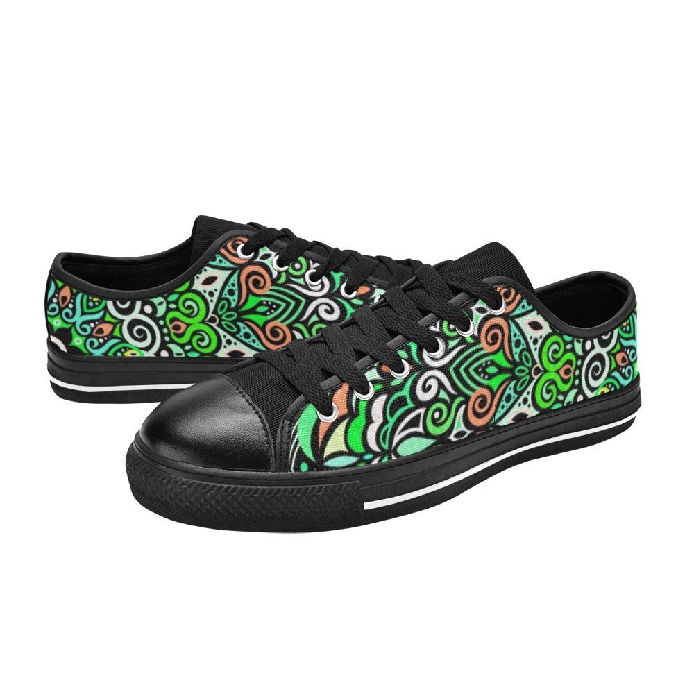 Peace Mandala Canvas Kid's Shoes