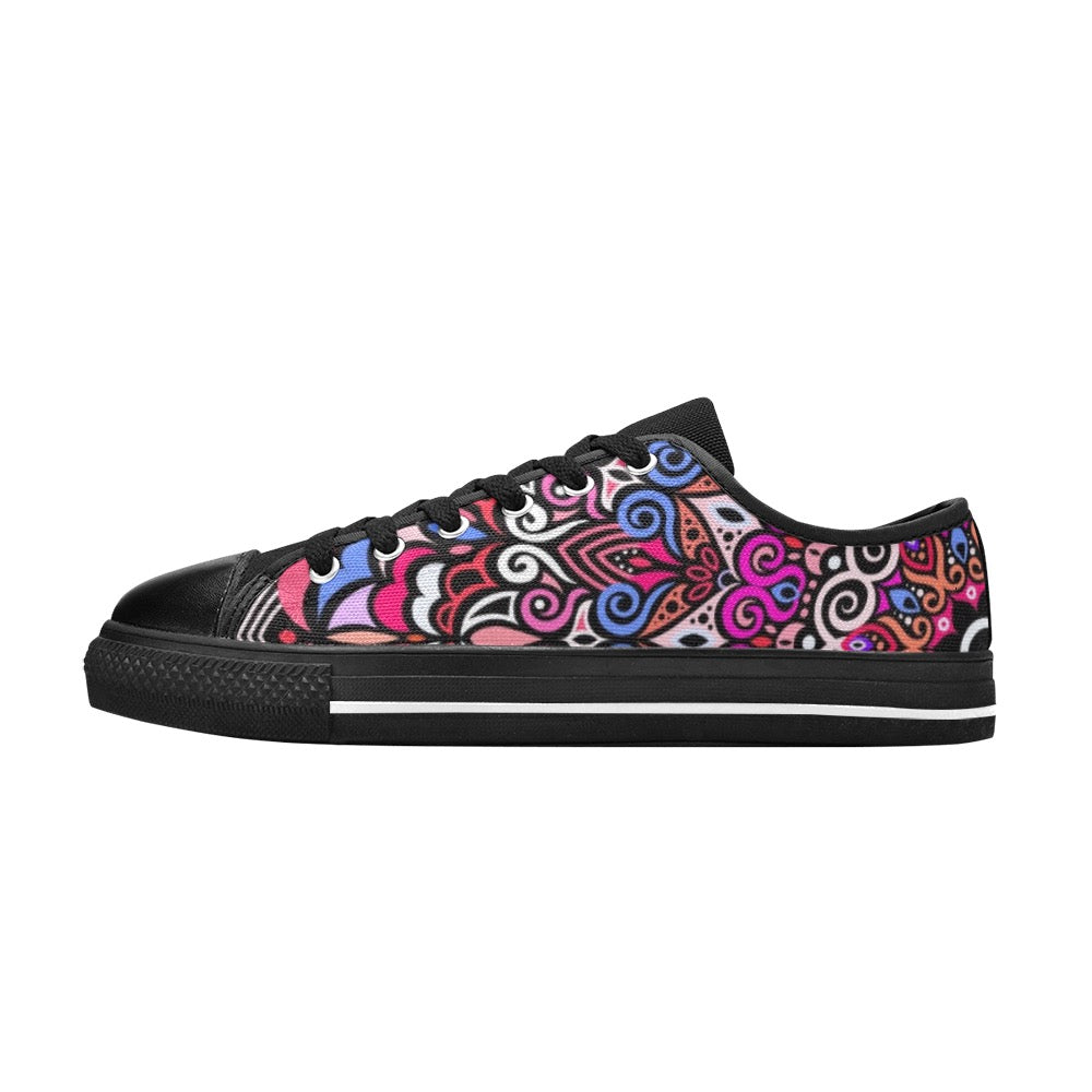 Peace Mandala Canvas Kid's Shoes