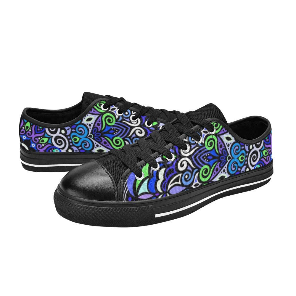 Peace Mandala Canvas Kid's Shoes